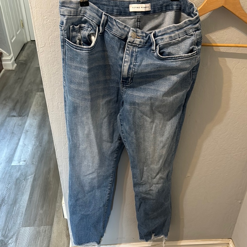 Flying Monkey Blue Ankle Cropped Jeans